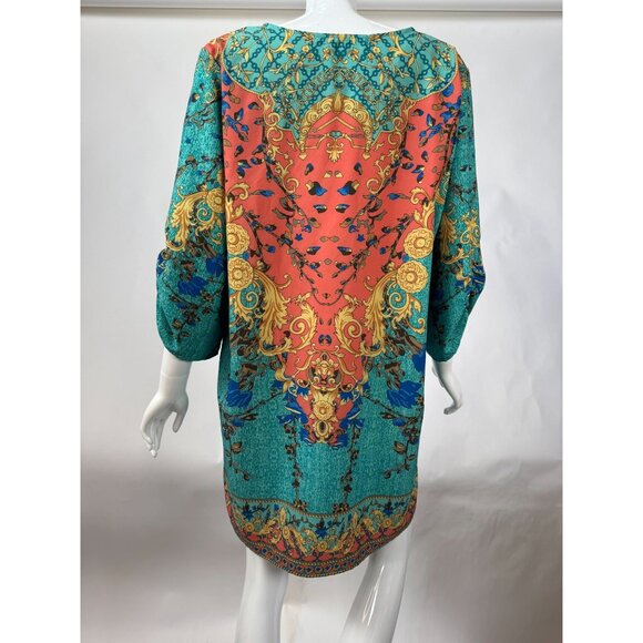 Urban CoCo Womens Boho Printed Tunic Size XL Polyester & Spandex Multicolor With - Picture 10 of 16